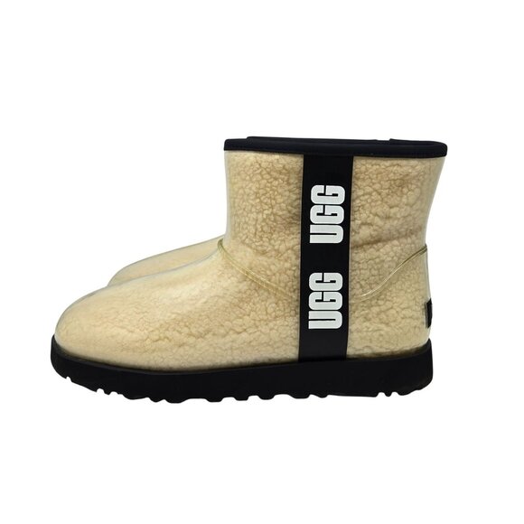 Ugg Classic Clear Mini Boots Natural Shearling Sherpa Waterproof Women's 11.5 - Picture 2 of 12